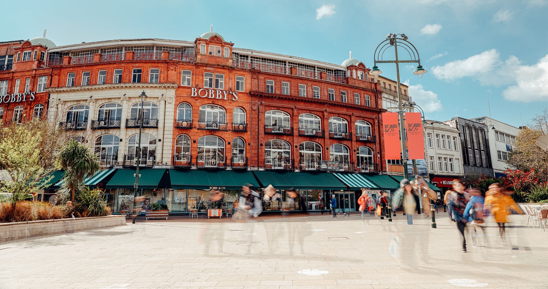 Exterior of the Bobby's building in the centre of Bournemouth's shopping district.