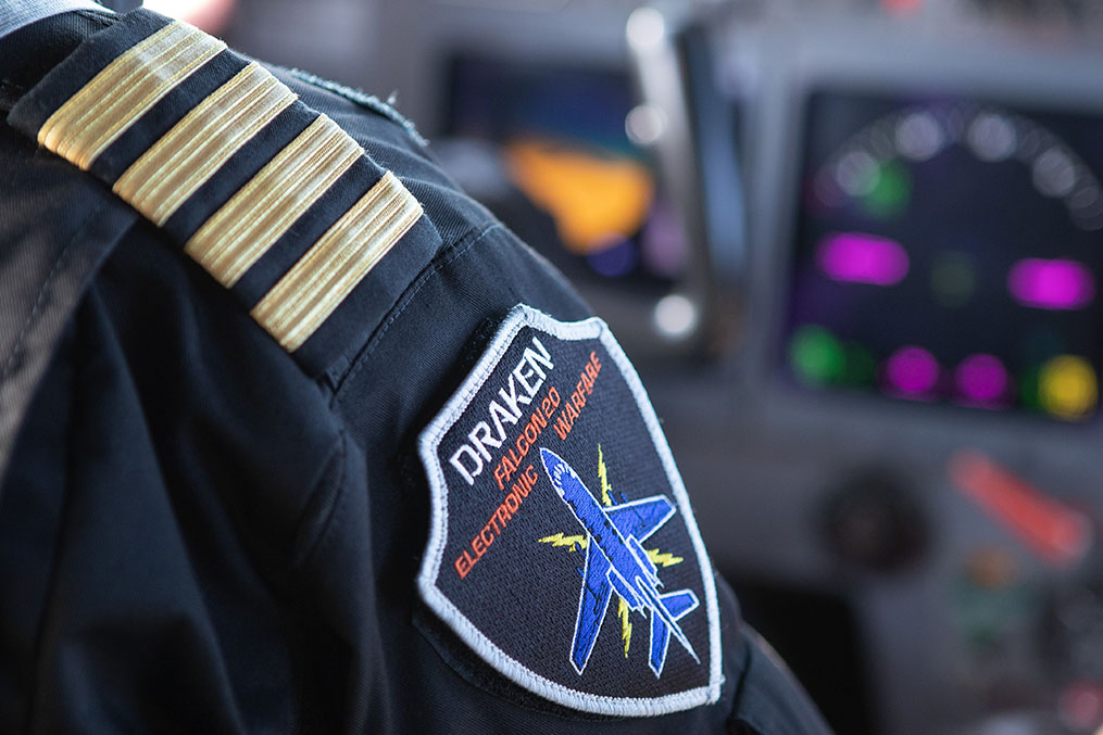 Close-up of pilots uniform