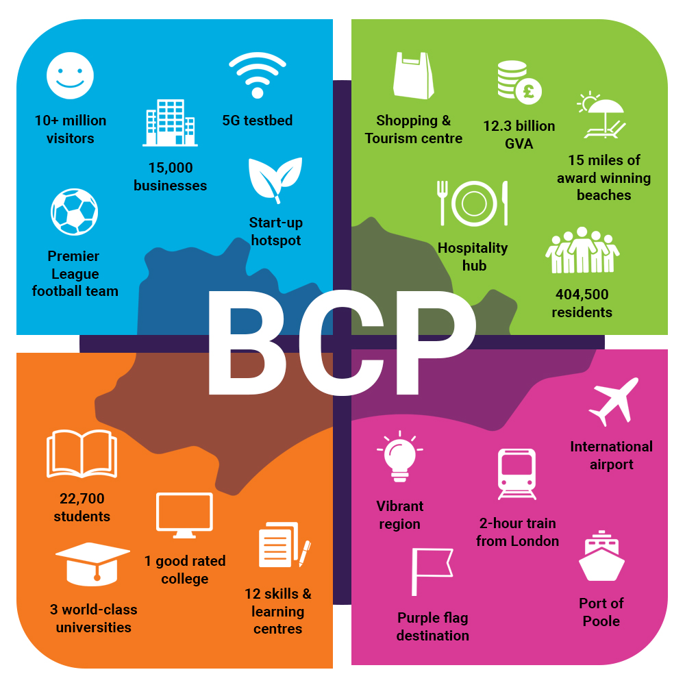 An infographic highlighting statistics about the local area
